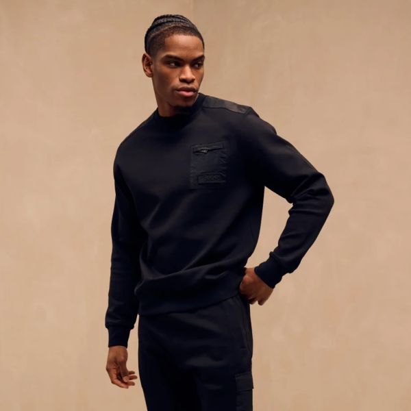 Malelions Nylon Pocket Sweater Zwart
