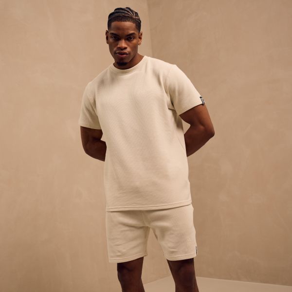 Malelions Signature Waffle T-shirt Beige
