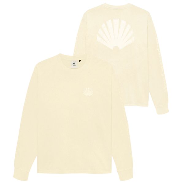 New Amsterdam Surf Association Logo Longsleeve Washed T-shirt Beige