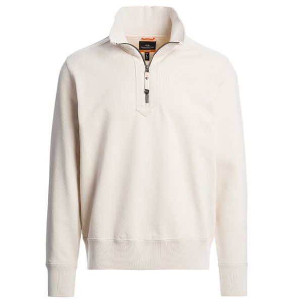 Parajumpers Lenard Half Zip Sweater Off White