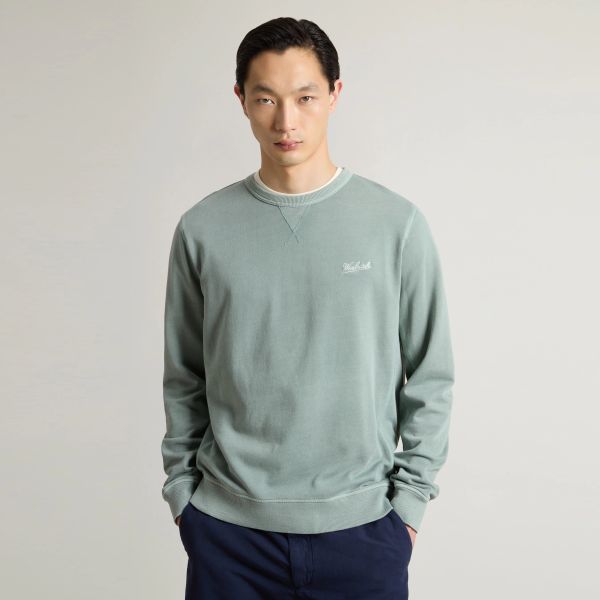 Woolrich Garment Dyed Sweater Groen