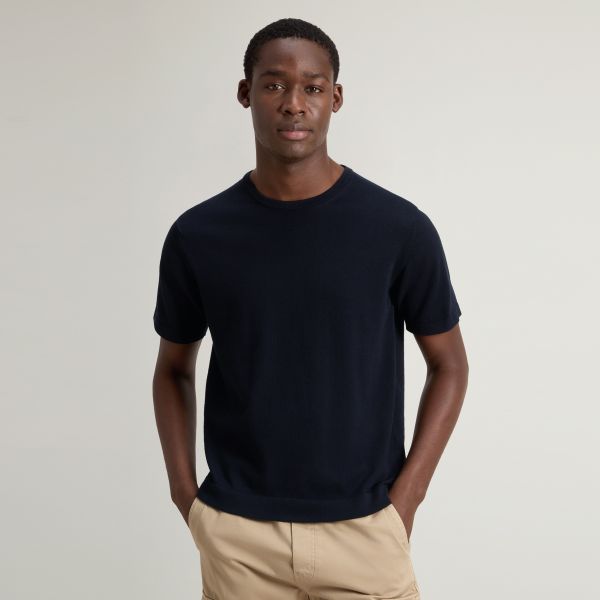 Woolrich Knitted T-shirt Navy