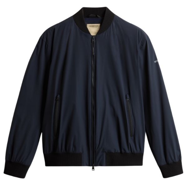 Woolrich Matt Stretch Bomber Jas Navy