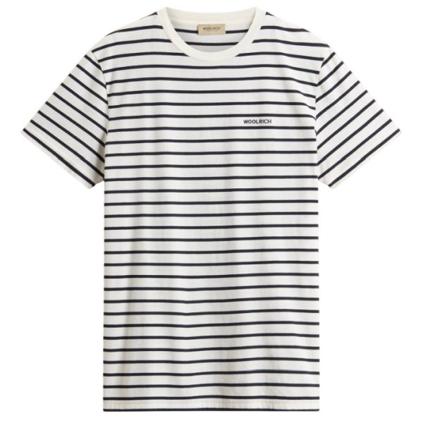 Woolrich Striped T-shirt Wit/Zwart