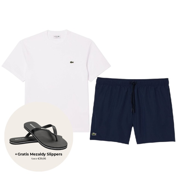 Lacoste Classic Zomerset Wit Navy