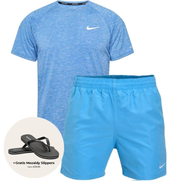 Nike essential heathered zomerset licht blauw