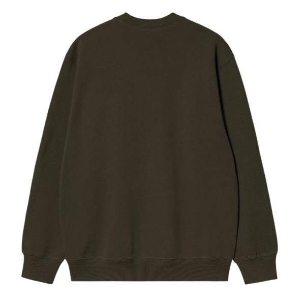 Carhartt WIP Logo Sweater Donker Groen