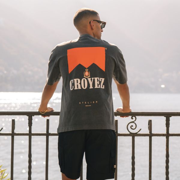 Croyez Fumes Amalfi T-shirt Washed Antraciet
