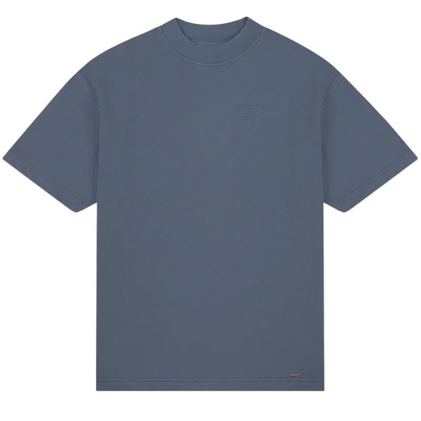 Croyez Garment Dye Fraternité T-shirt Blauw