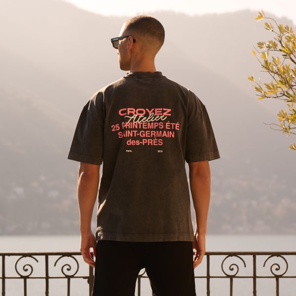Croyez Printemps T-shirt Washed Antraciet