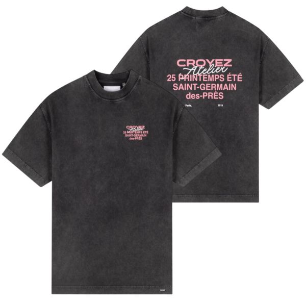 Croyez Printemps T-shirt Washed Antraciet