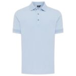 Genti 3 Buttons Polo Licht Blauw