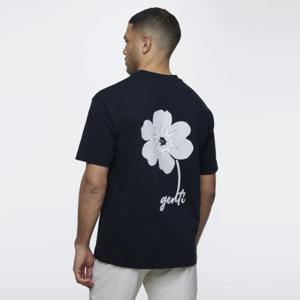 Genti Flower T-shirt Zwart