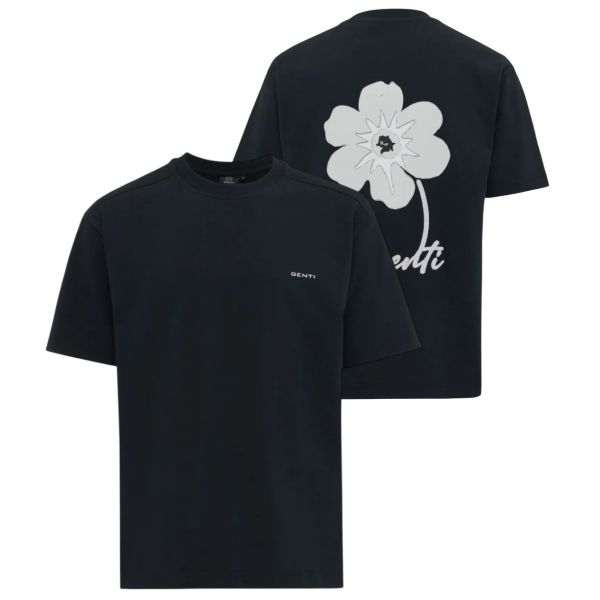 Genti Flower T-shirt Zwart