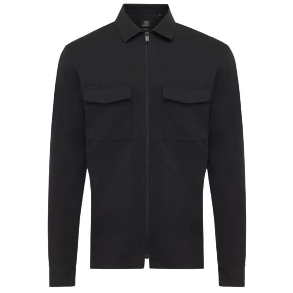 Genti Oaks Zip Overshirt Zwart