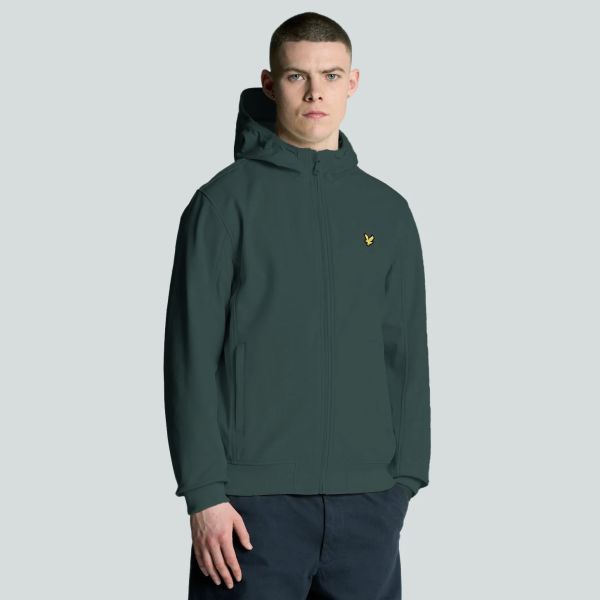 Lyle & Scott Mesh Back Softshell Jack Donker Groen