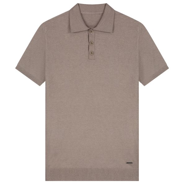 Malelions Knitted Polo Beige