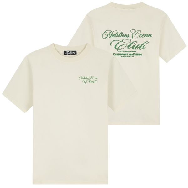 Malelions Ocean Club T-shirt Off White