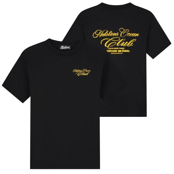 Malelions Ocean Club T-shirt Zwart