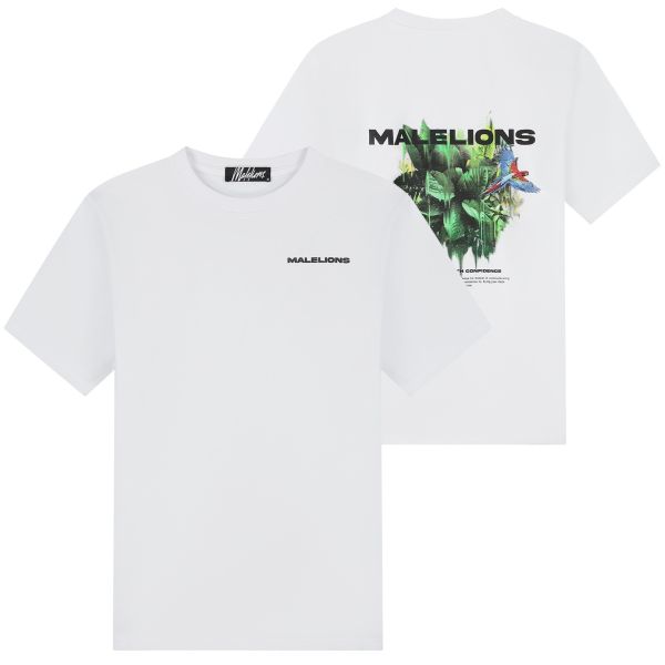 Malelions Parrot T-shirt Wit