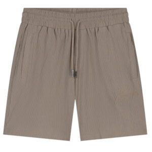 Malelions Seersucker Korte Broek Bruin