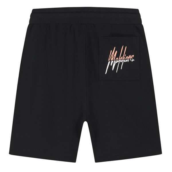 Malelions Split Korte Broek Zwart/Coral