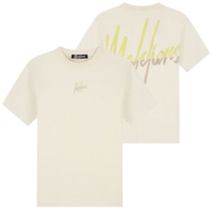 Malelions Split T-shirt Beige