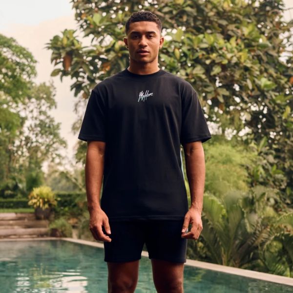 Malelions Split T-shirt Zwart