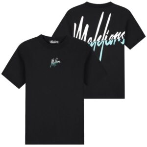 Malelions Split T-shirt Zwart