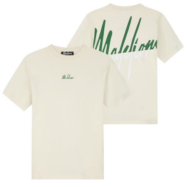 Malelions Split T-shirt Off White