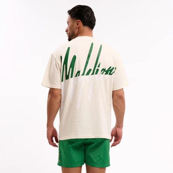 Malelions Split T-shirt Off White