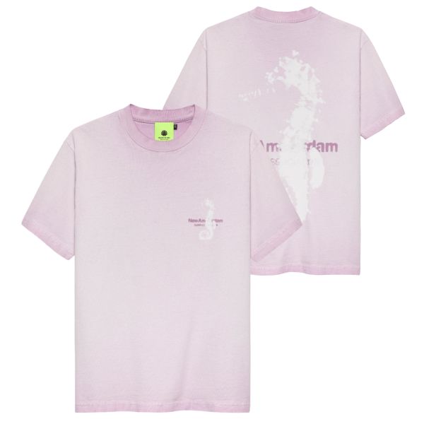New Amsterdam Surf Association Seahorse T-shirt Paars/Roze