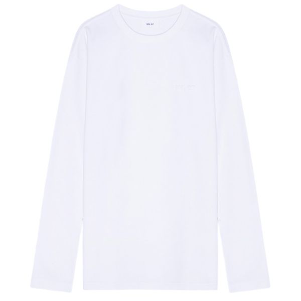 NN.07 Nat Logo Longsleeve T-shirt Wit