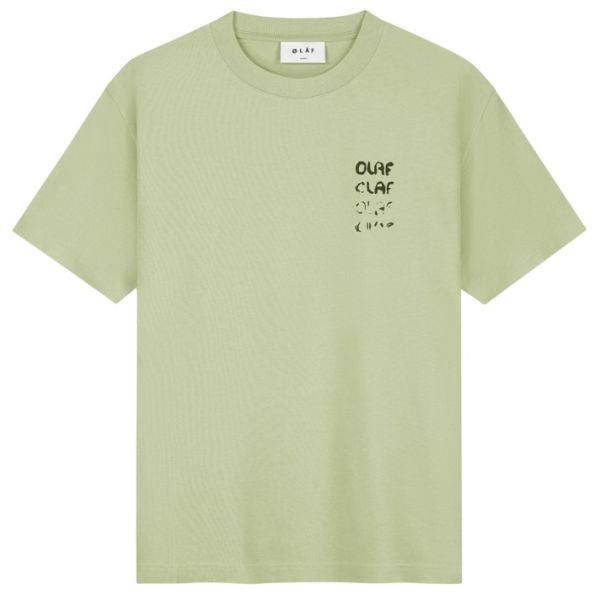 Olaf Spray Graphic T-shirt Licht Groen