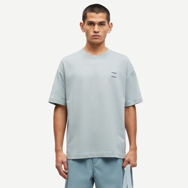 Samsøe Samsøe Joel T-shirt Licht Blauw