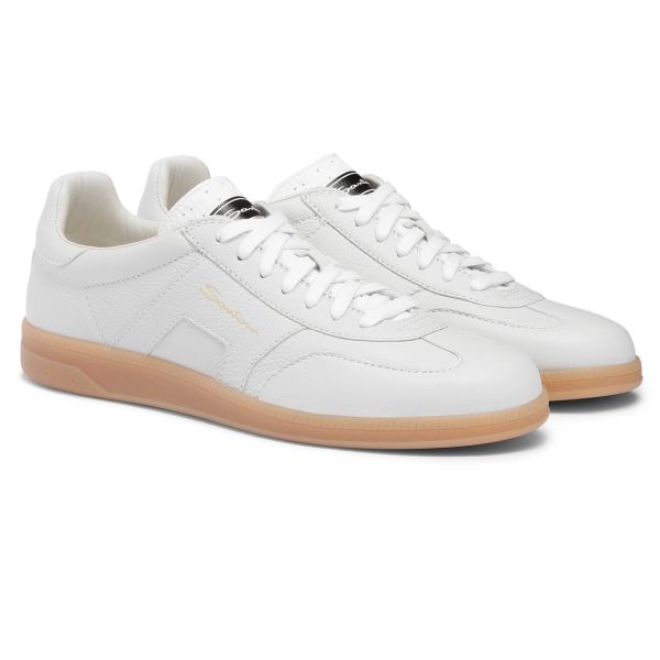 Santoni Double Buckle Signature Olympic Sneaker Wit