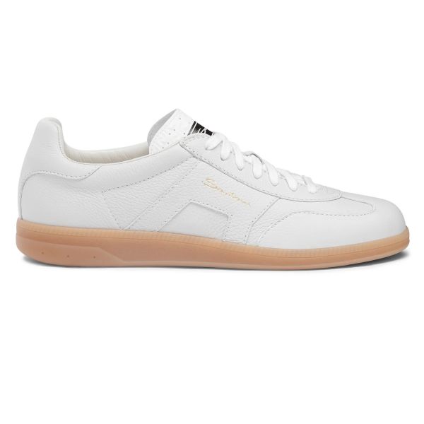 Santoni Double Buckle Signature Olympic Sneaker Wit