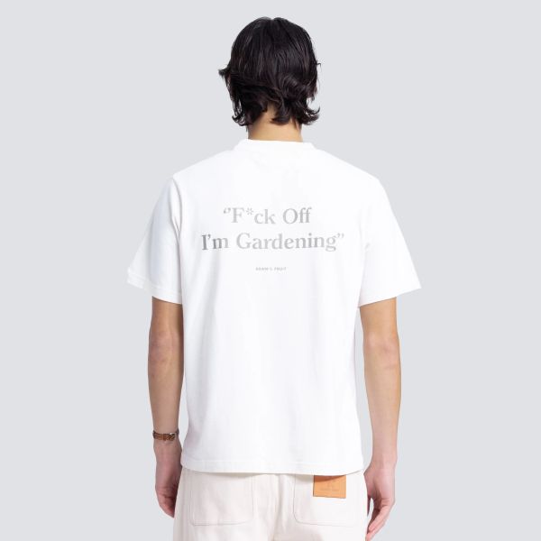 Bram's Fruit Gardening Distressed T-shirt Wit