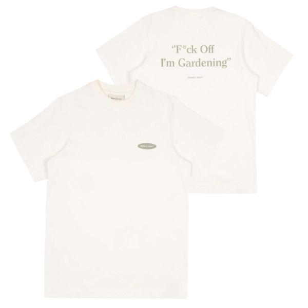 Bram's Fruit Gardening Distressed T-shirt Wit