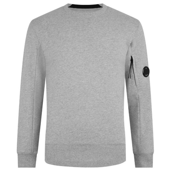 CP Company Diagonal Raised Fleece Lens Sweater Grijs