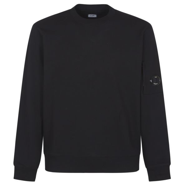 CP Company Diagonal Raised Fleece Lens Sweater Zwart