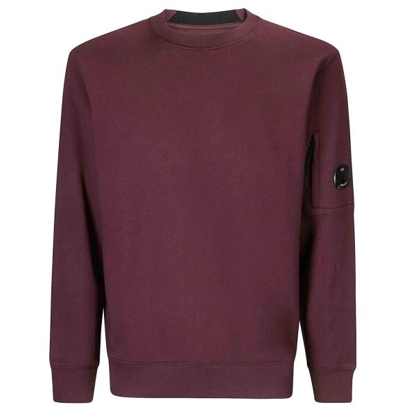 CP Company Diagonal Raised Fleece Lens Sweater Paars/Bordeaux