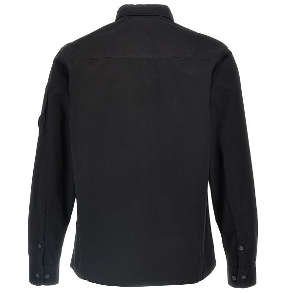 CP Company Gabardine Zipped Overshirt Zwart