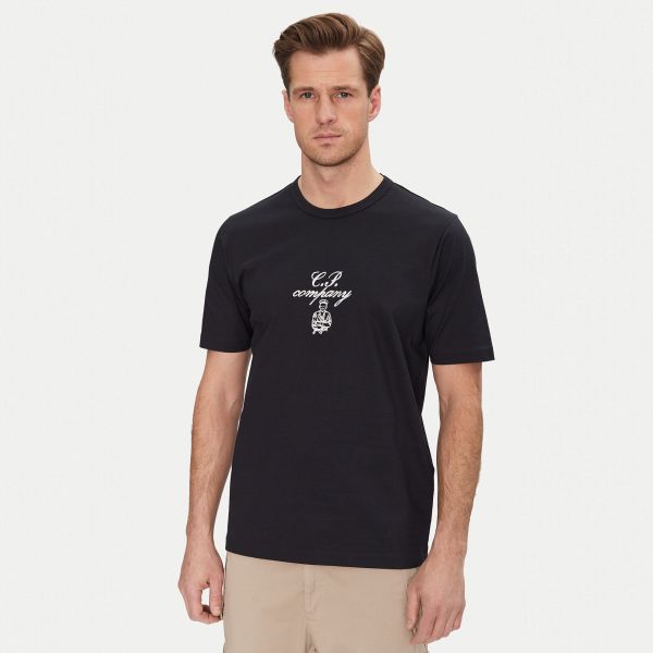 CP Company Mercerized Twisted Embroidery T-shirt Navy