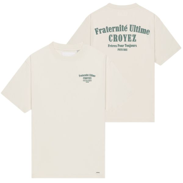 Croyez Fraternité T-shirt Off White/Groen