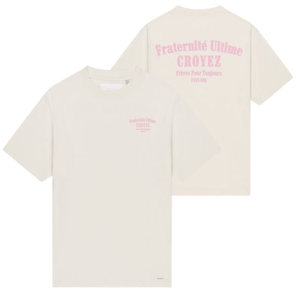 Croyez Fraternité T-shirt Off White/Roze