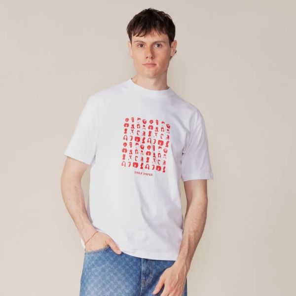Daily Paper Hair Grid T-shirt Wit