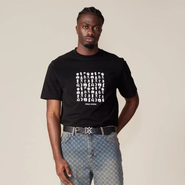 Daily Paper Hair Grid T-shirt Zwart