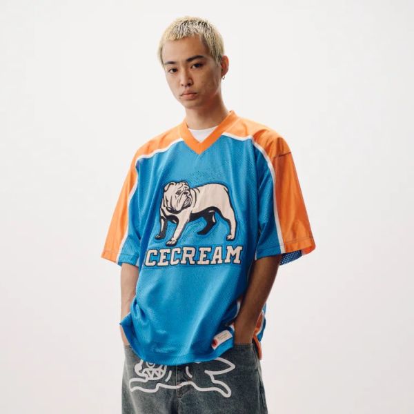 Icecream Bulldog Football Top Blauw