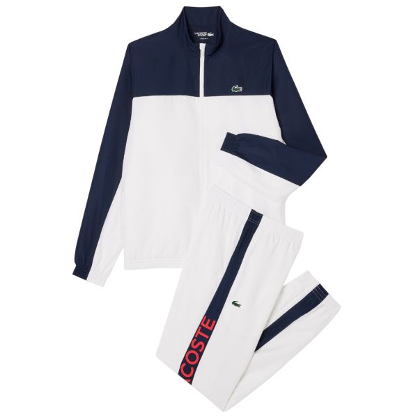 Lacoste Sportprint Trainingspak Wit/Navy